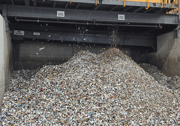 A pile of crushed glass