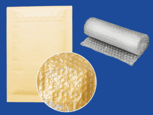 Bubble wrap envelopes and roll.